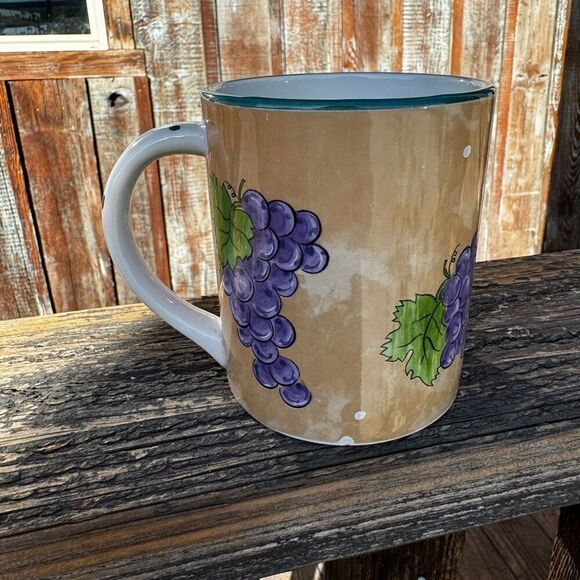 Bois‎ D'Arc Tutti Fruitti ESSEX COLLECTION Grapes Coffee Mug Cup Glass - Picture 10 of 11
